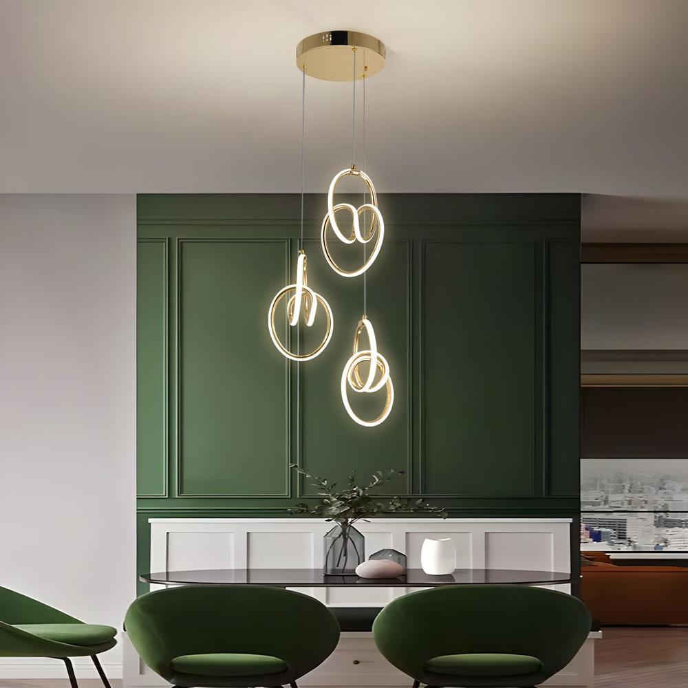 LED-Hängeleuchte G082-3CPR Gold