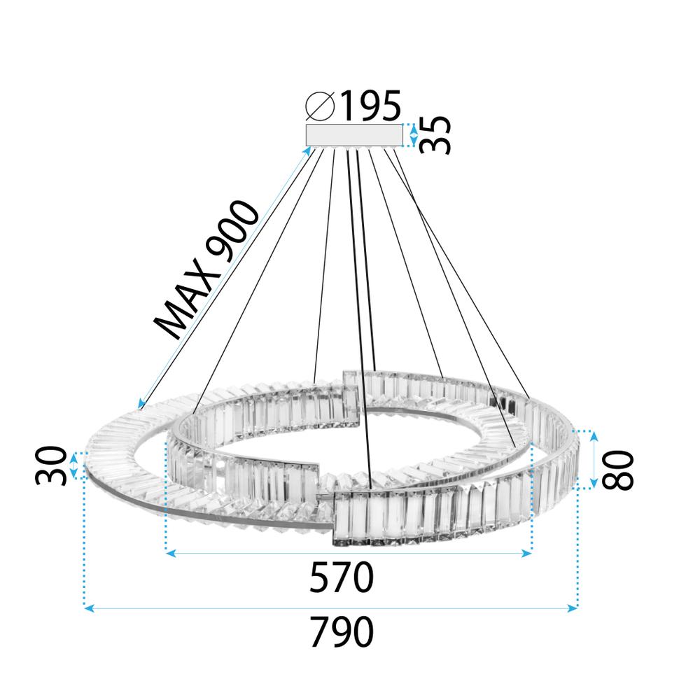 Lampe LED APP1524-CP60/80 GOLD