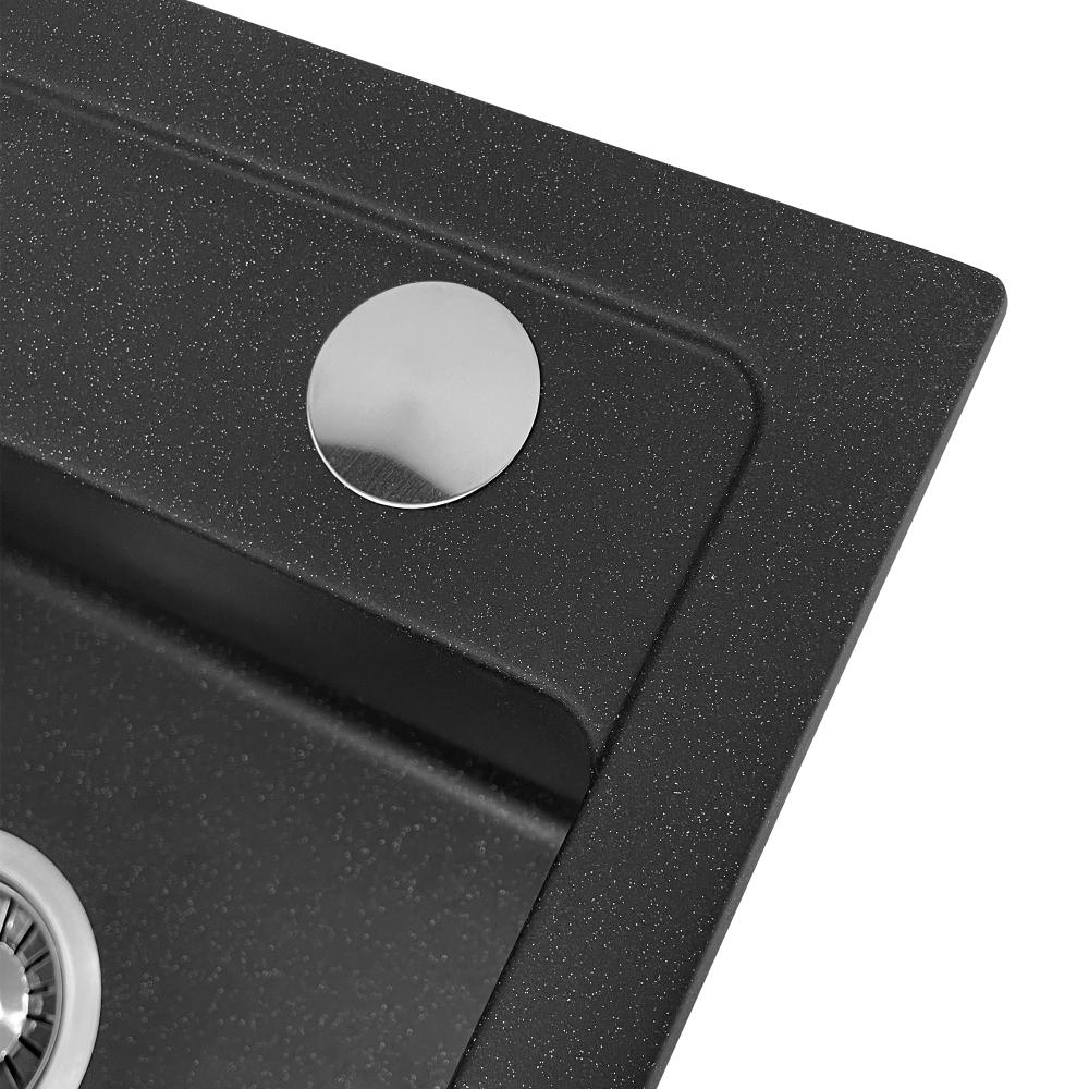 West granitni umivalnik črne kovine