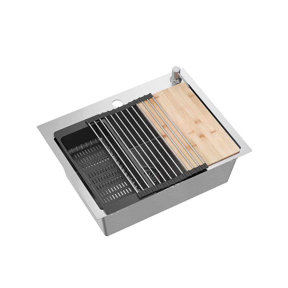 Νεροχύτης από ατσάλι LUKE 110 ( 58x 45 cm) x 20 cm  WORKSTATION