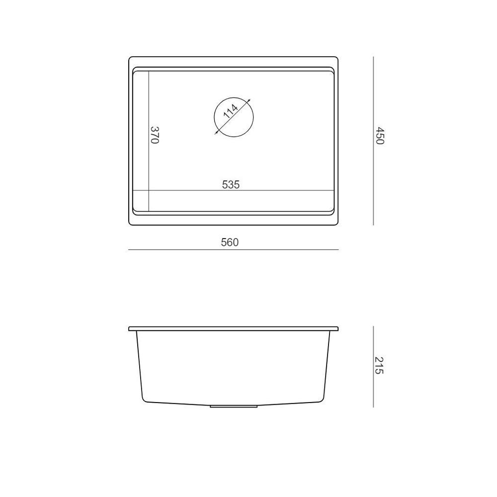 Granite sink Logan 100 White