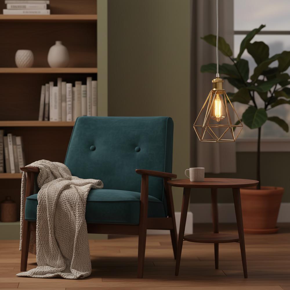 LAMPA WISZĄCA DIAMENT  392197 Jasno Złota