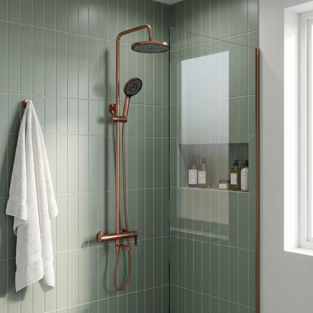 Set Doccia Rea Arcos brush copper