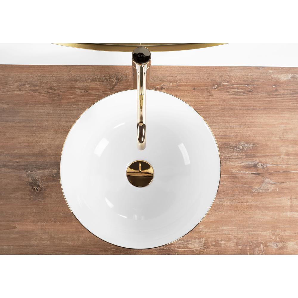 Vasque à poser Stella White gold edge