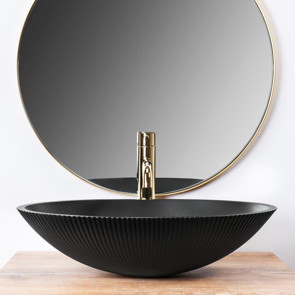 Πάγκος νιπτήρας REA DELLA, ΜΑΥΡΟΣ ΜΑΤ 51 x 37 x 13.5 cm