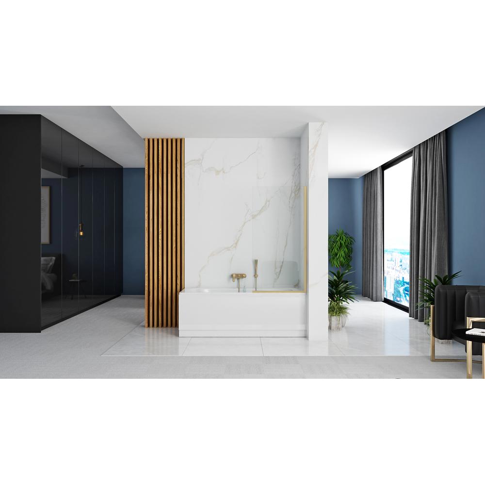 Badewanneaufsatz Rea Elegant Gold Brush 80