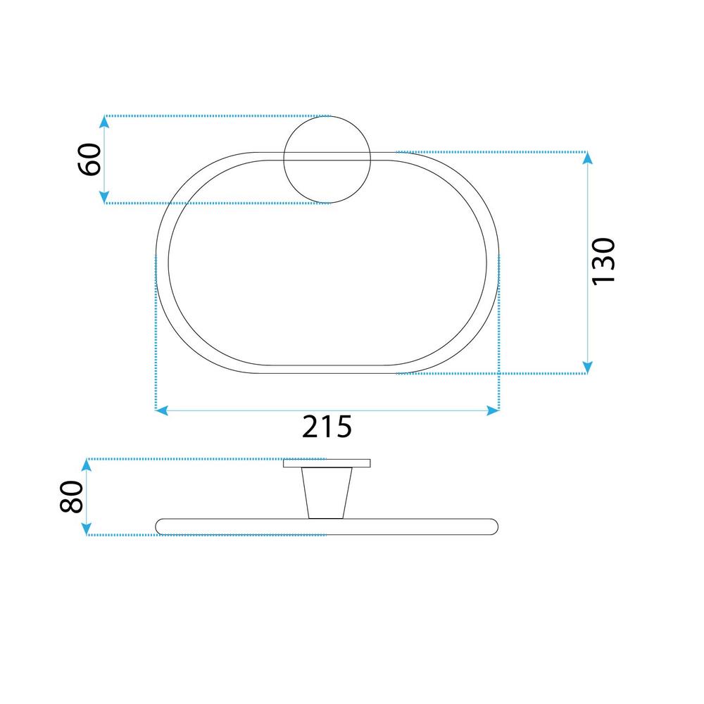 Porte-serviettes de salle de bain RING 16101 Aristo Nickel brossé