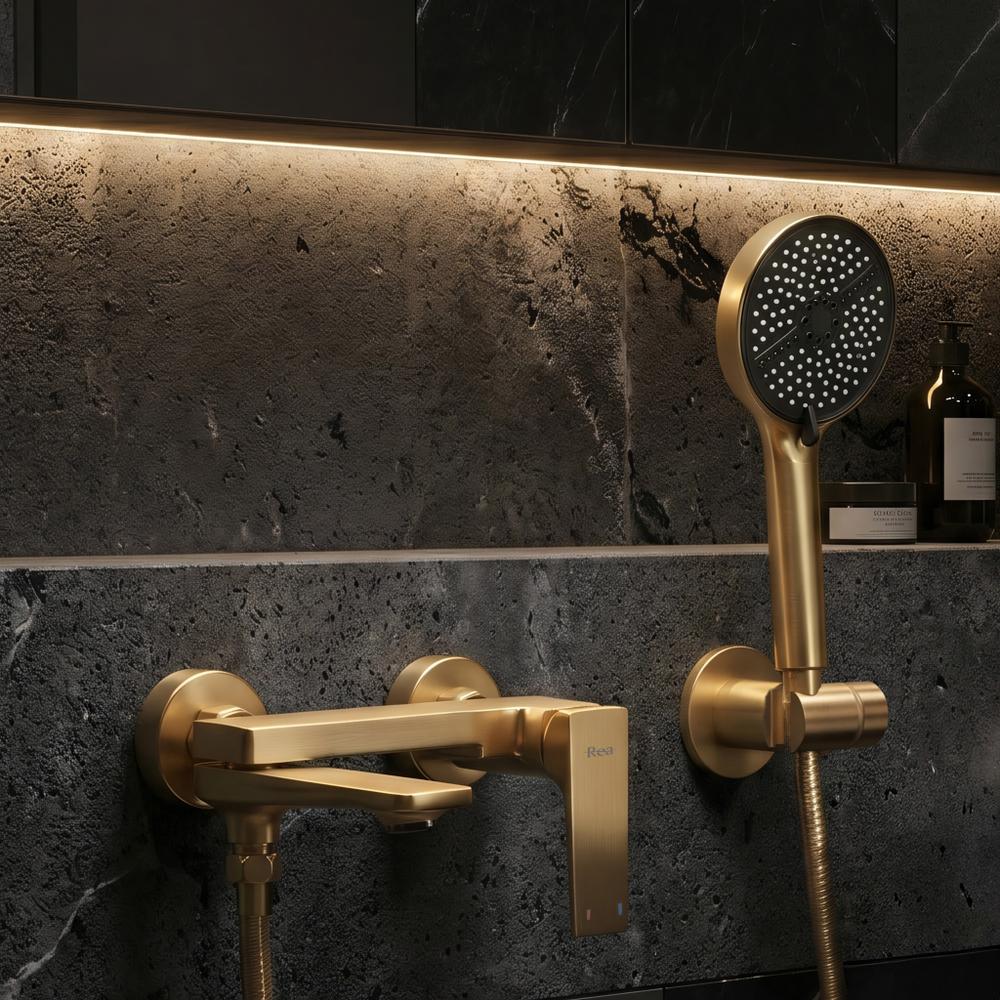 torneira de banheira PREMIUM REA Prime Gold Brush