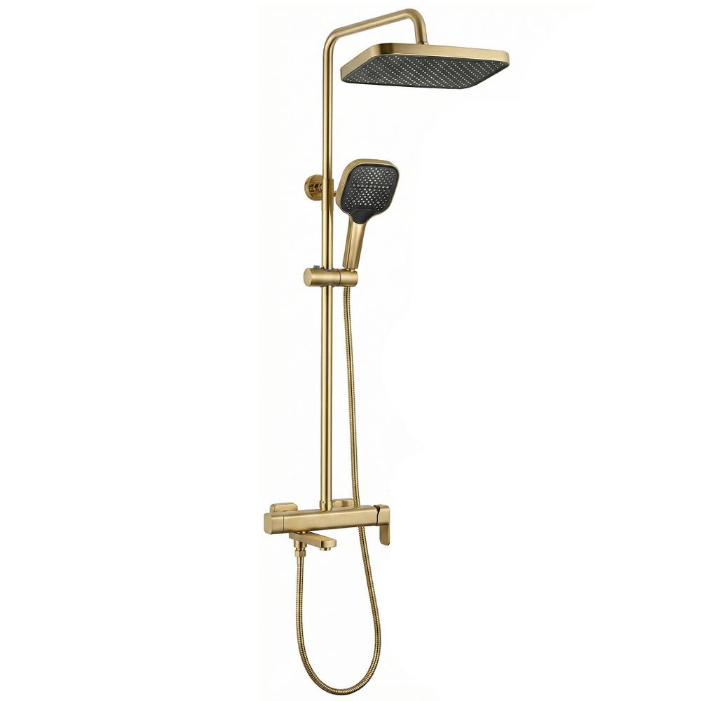 Στήλη ντους Rea Arlo Brush Gold