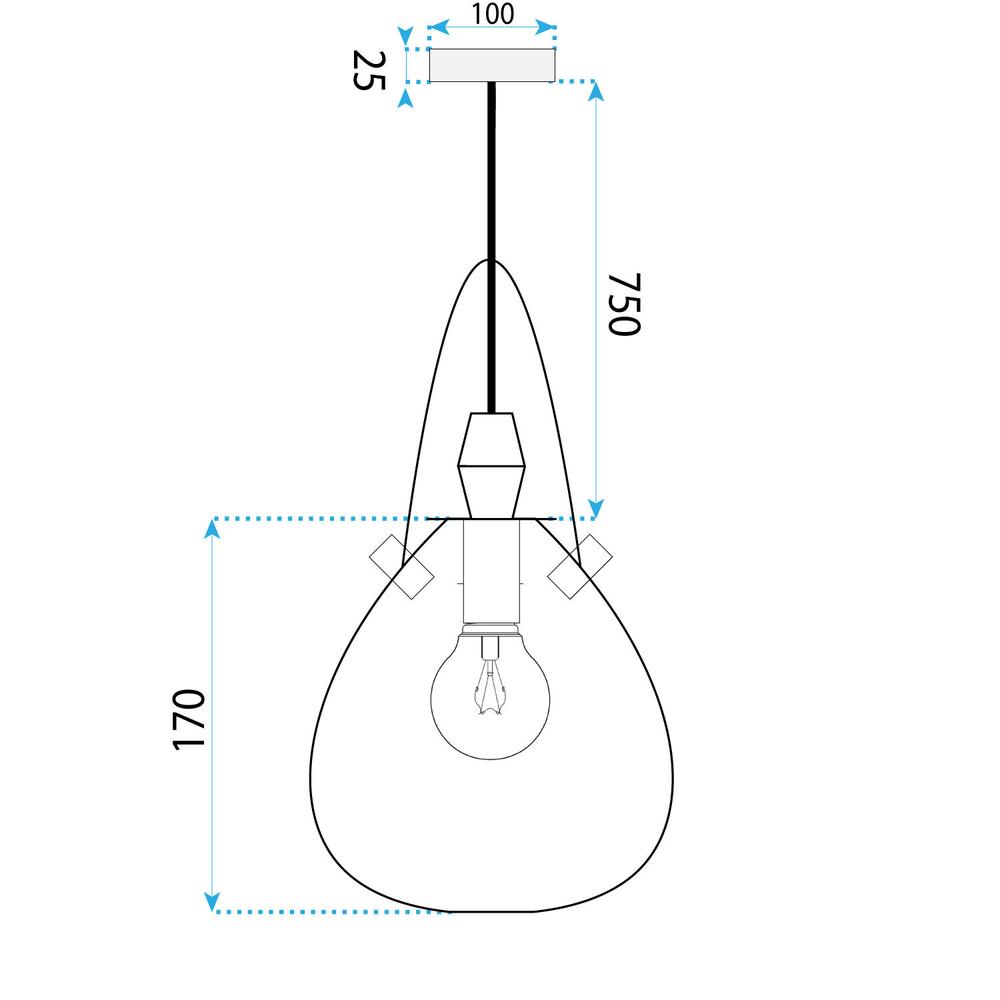 Deckenlampe APP1774-1CP BLACK GREY