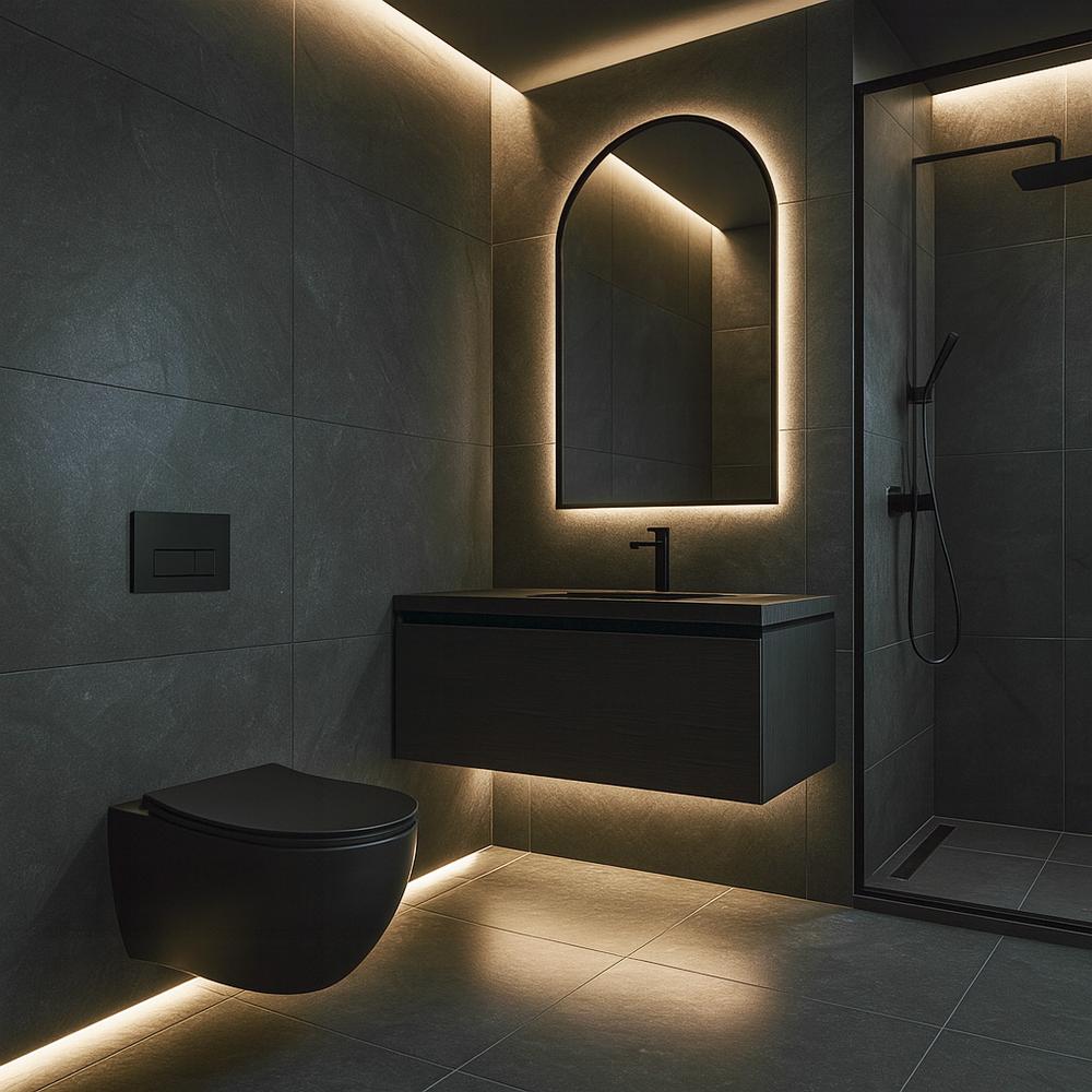 Misa WC podwieszana Rea Carlo Mini Tornado NF CZARNA MATOWA