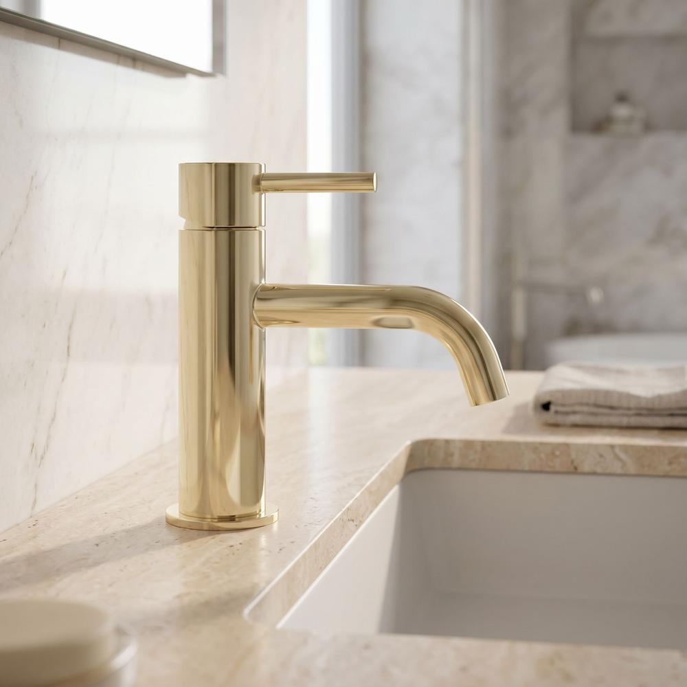 Rea Lungo L. Zlatý umývadlový faucet svetlo zlatý nízky