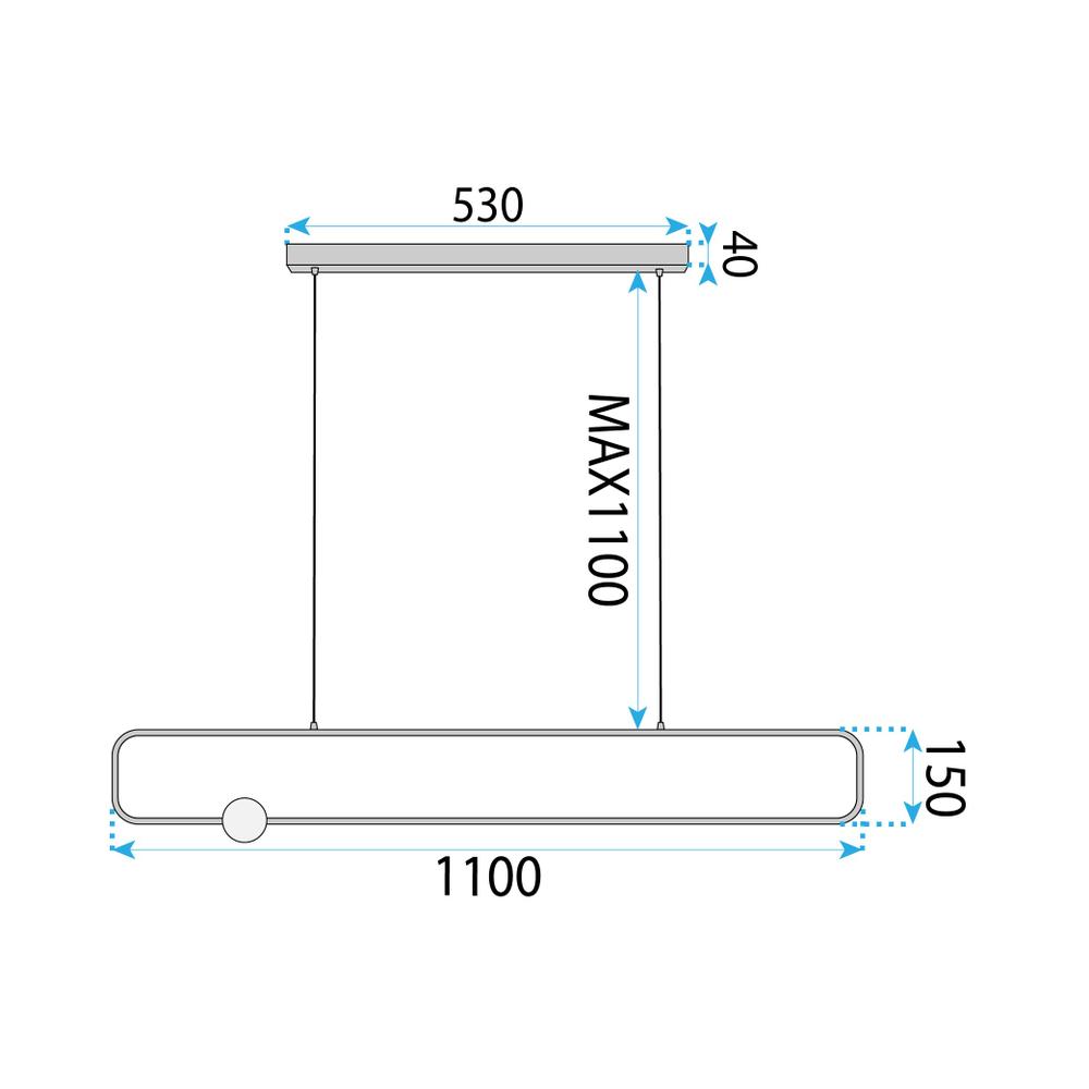 Lampe LED G123-CP BLACK