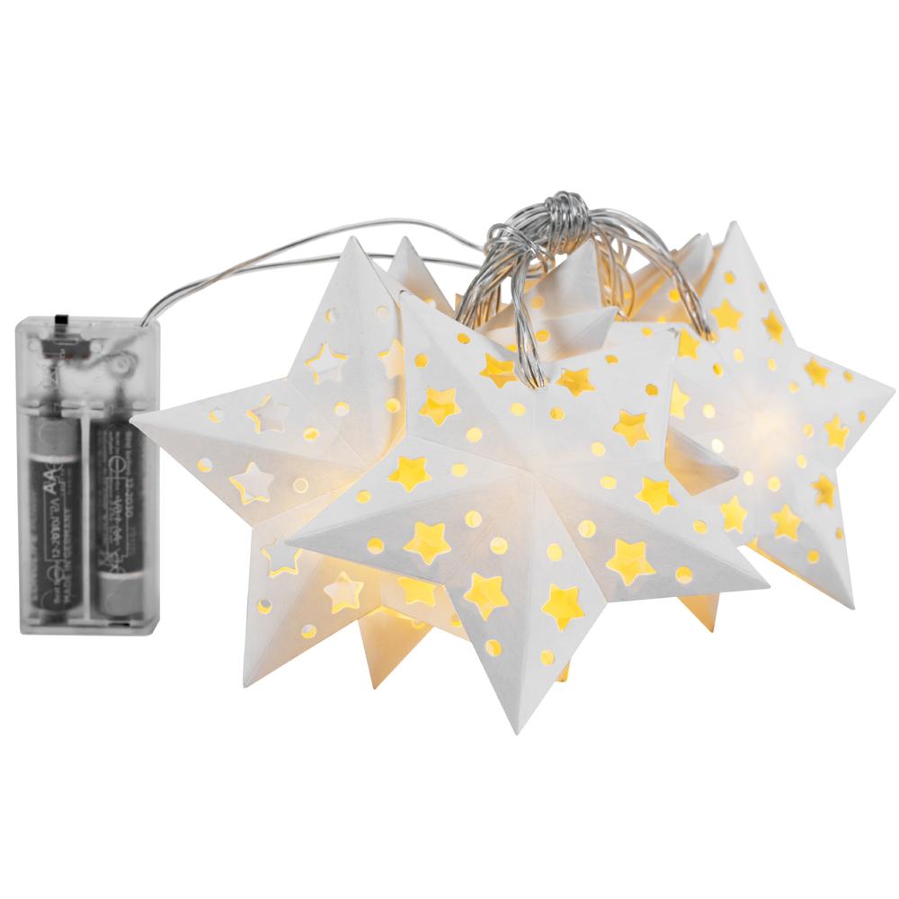 Lampki choinkowe Girlanda LED papierowe gwiazdy CD008