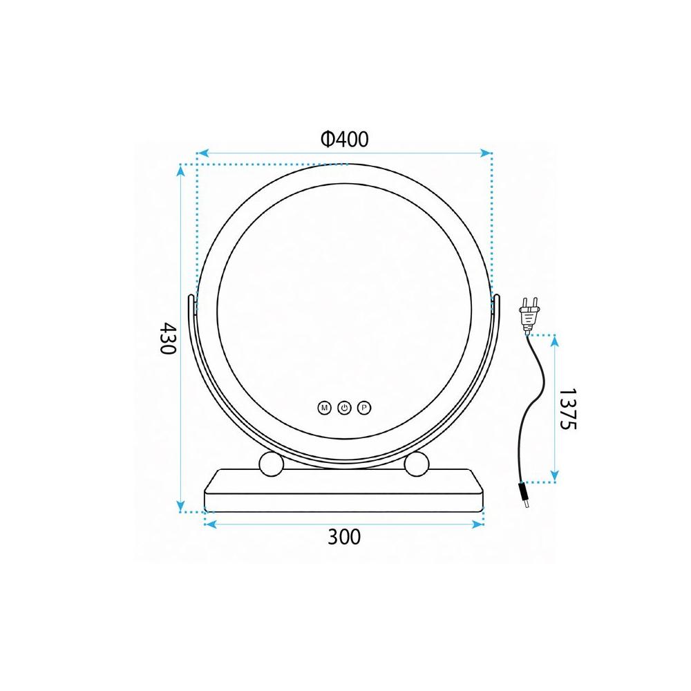 Дзеркало LED MAKE-UP Chrome 40 cm