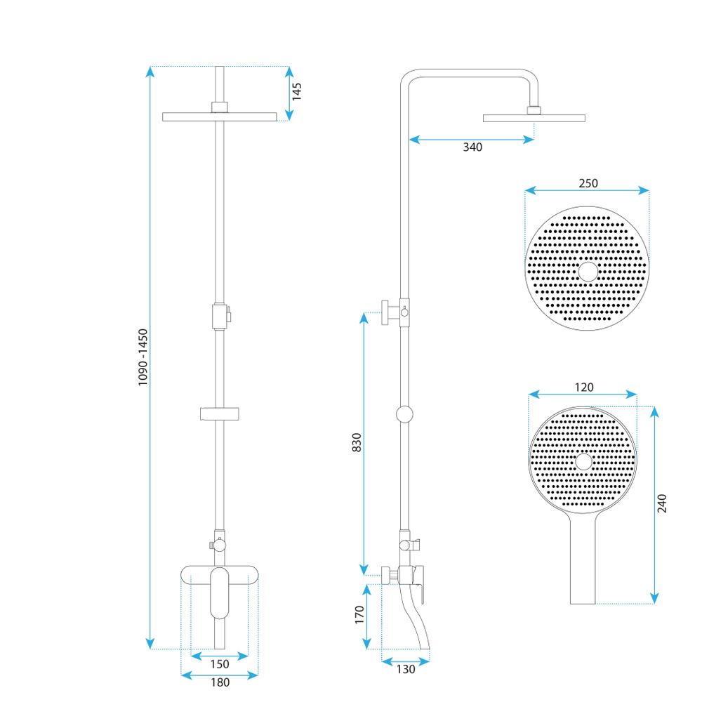 REA DROP Titan dušo komplektas