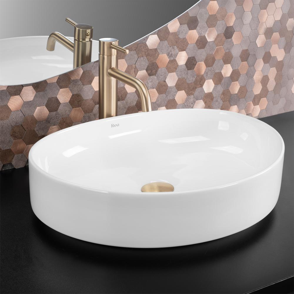 Νιπτήρας πάγκου Rea SABINA : 50 x 38, 5 x 12 cm Φινίρισμα Γυαλιστερό