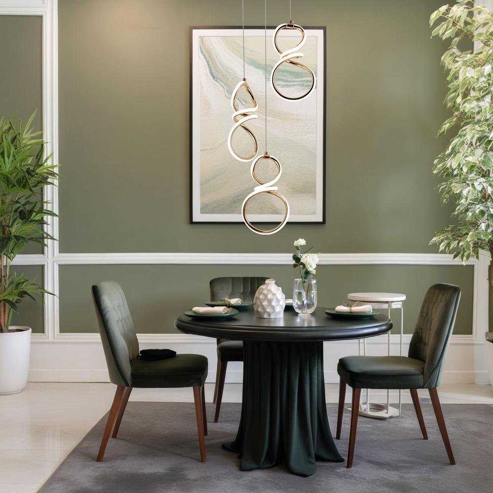 LED-Hängeleuchte G073-3CPR Gold