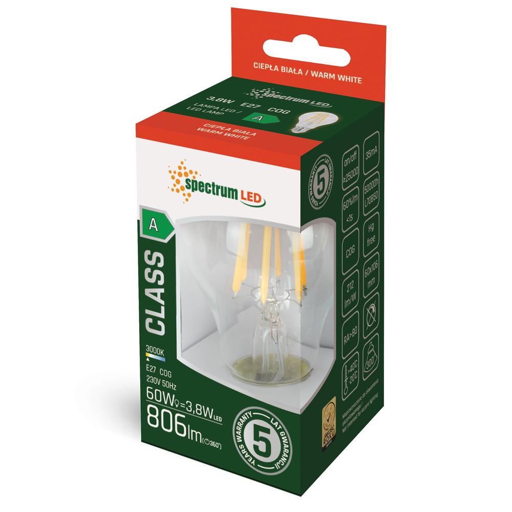 Glühbirne LED GLS COG E-27 3,8W WOJ+14639