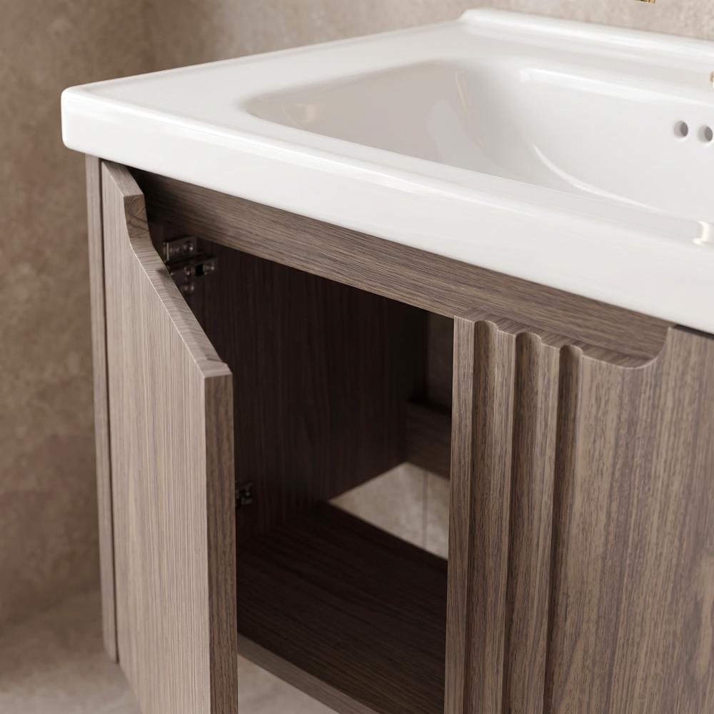 Szafka łazienkowa z umywalką Rea DB86-60L-1 Dark 60cm