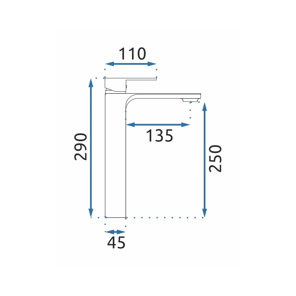Βρύση υψηλής λεκάνης REA URBAN Chrome