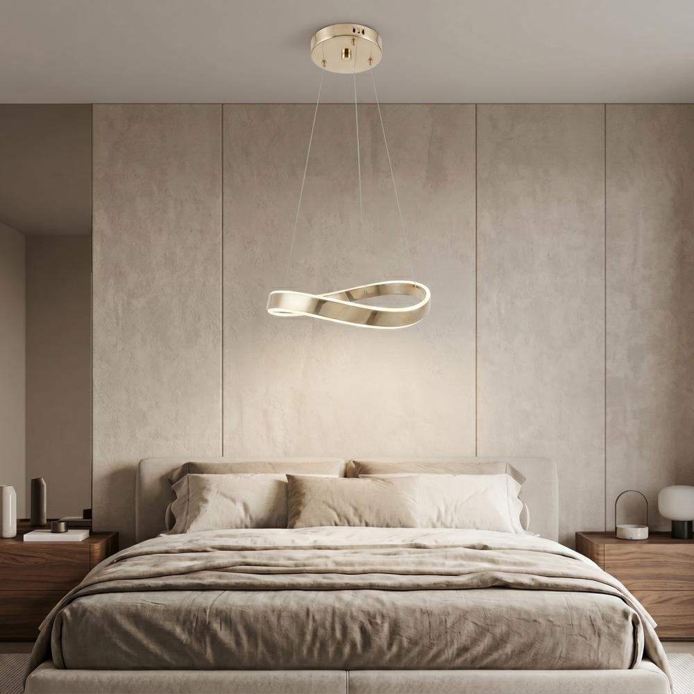 LAMPA SUFITOWA WISZĄCA SWE066-CP 60cm ZŁOTA