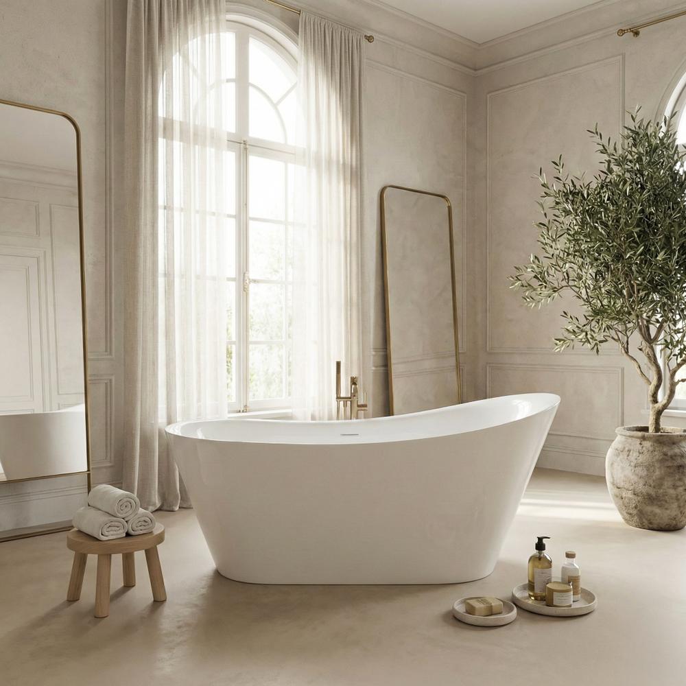 Ελεύθερα τοποθετημένη ακρυλική μπανιέρα Lusso Slim 170