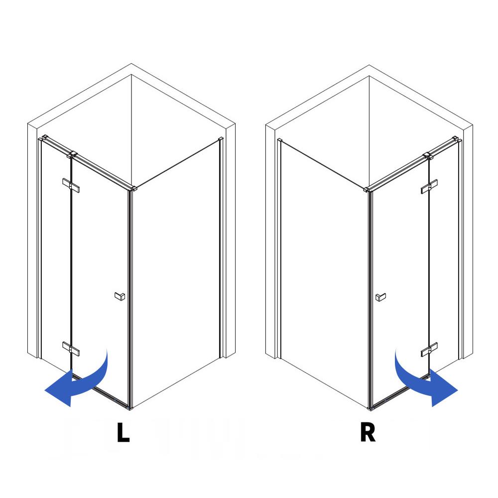 Cabina doccia Rea Atlas 90x100 Chrome