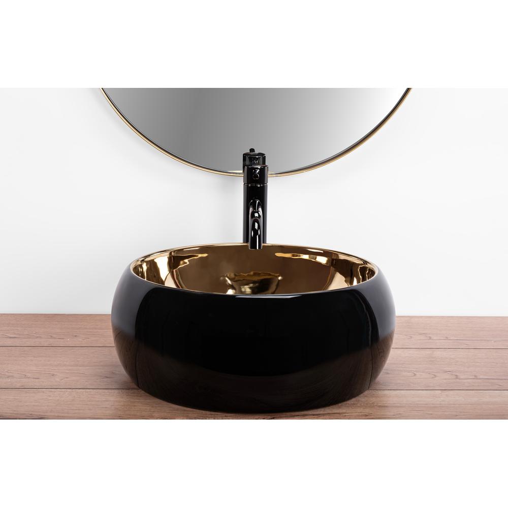 Aufsatzwaschbecken REA Luna Gold/Black