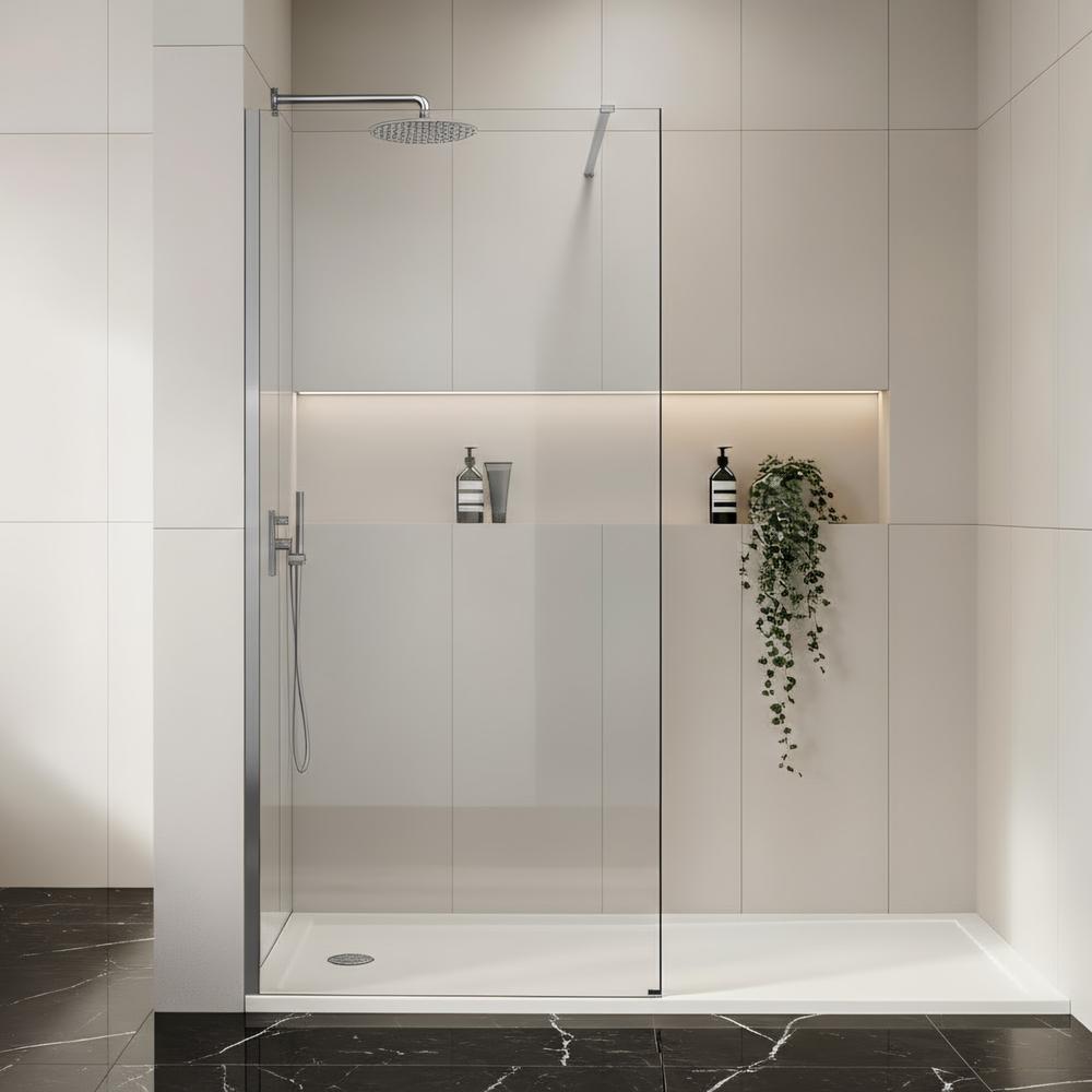 Shower screen Rea Flexi Transparent / Chrome 80