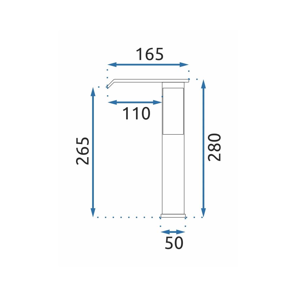 REA KENT praustuvo maišytuvas "Chrome", aukštas