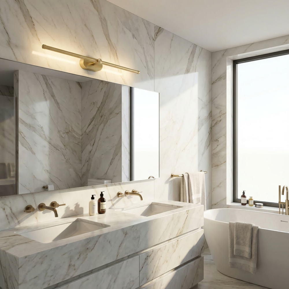 Kinkiet łazienkowy LED APP1893-1W 60 cm Złoto szczotkowane