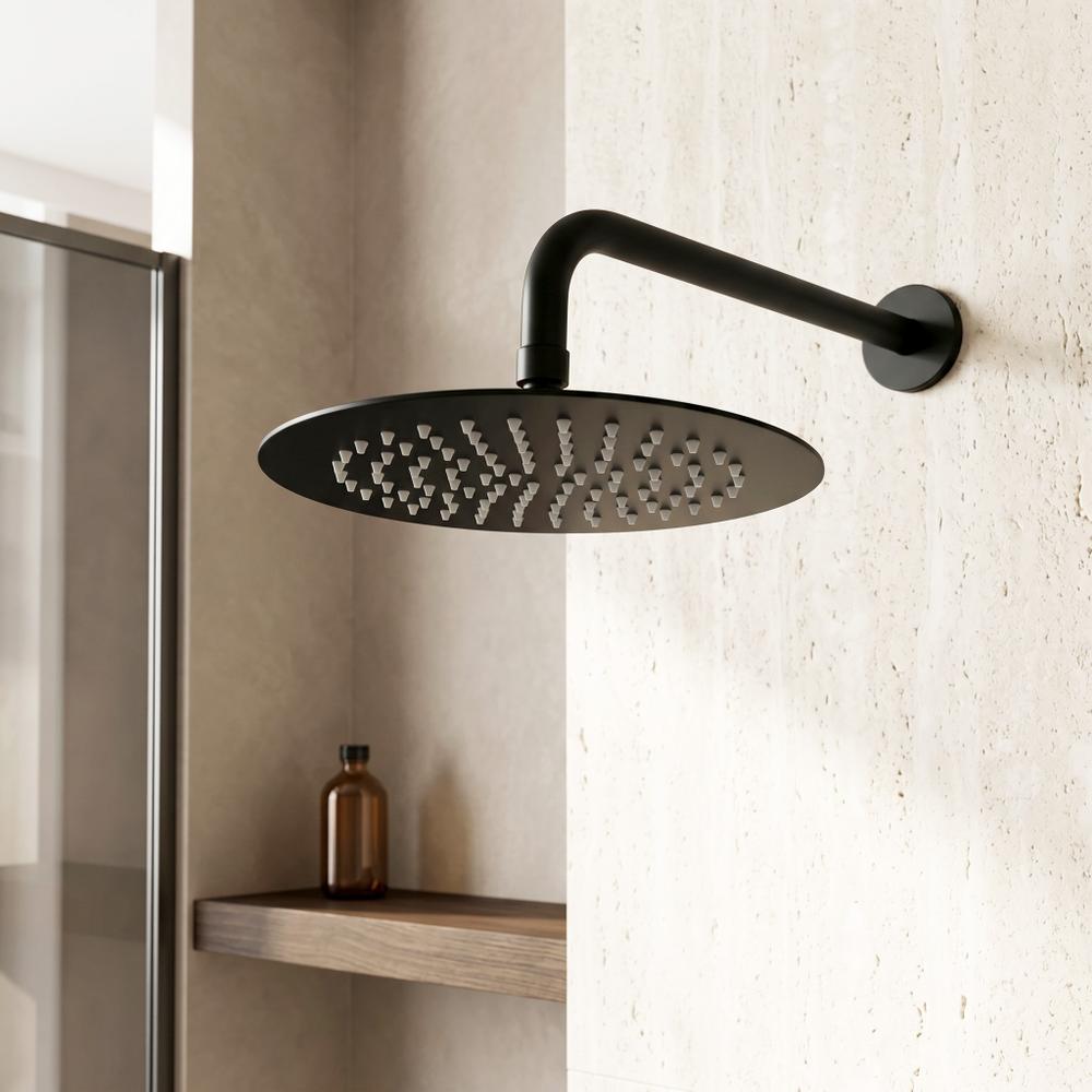 Круглий тропічний душ REA JS-P014B 25cm Black