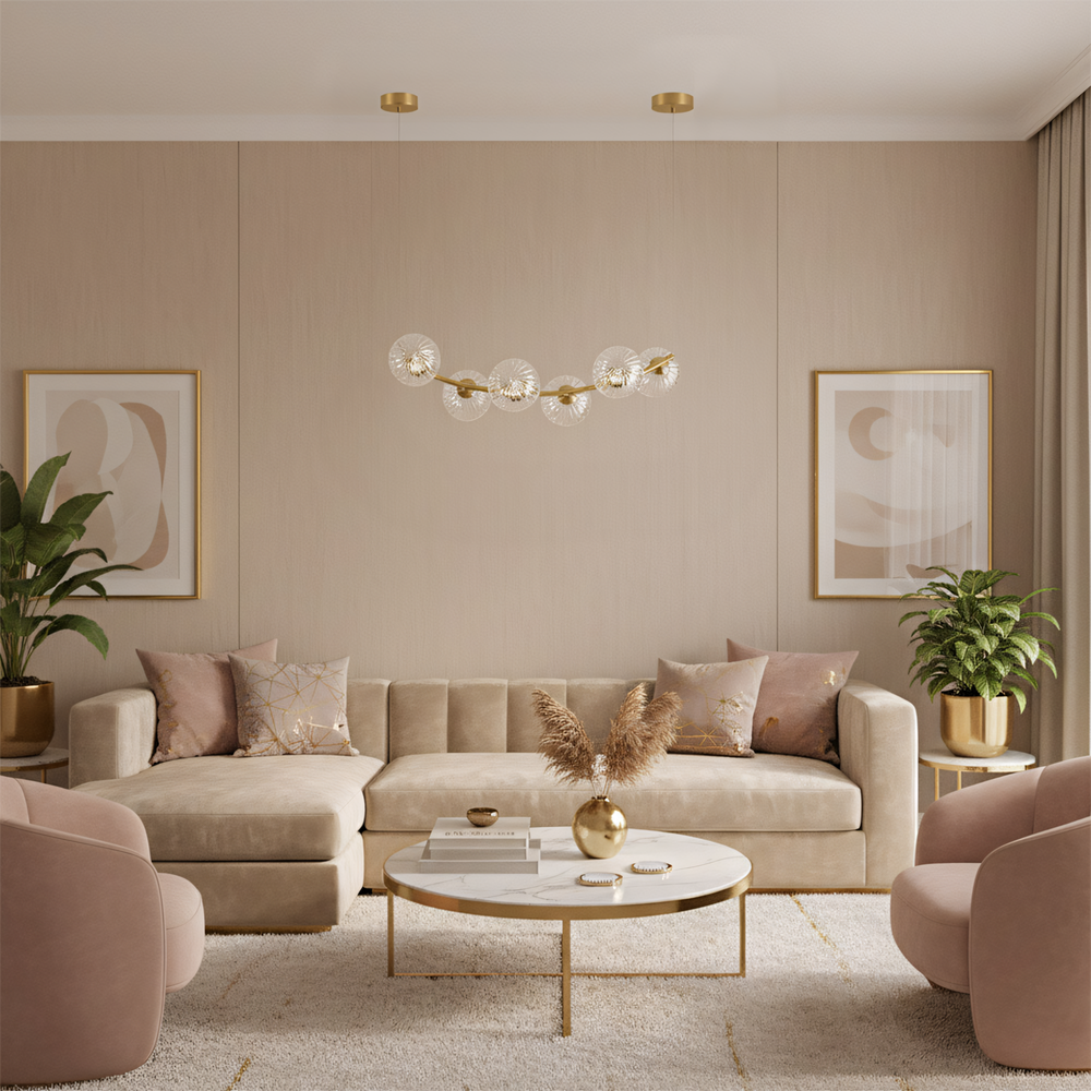 Deckenleuchte G133-6CP Gold