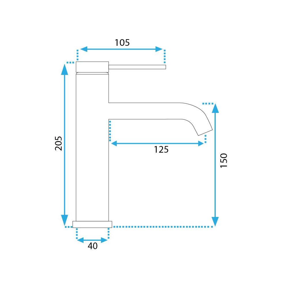 Смеситель Rea CLIF Brush Copper Low