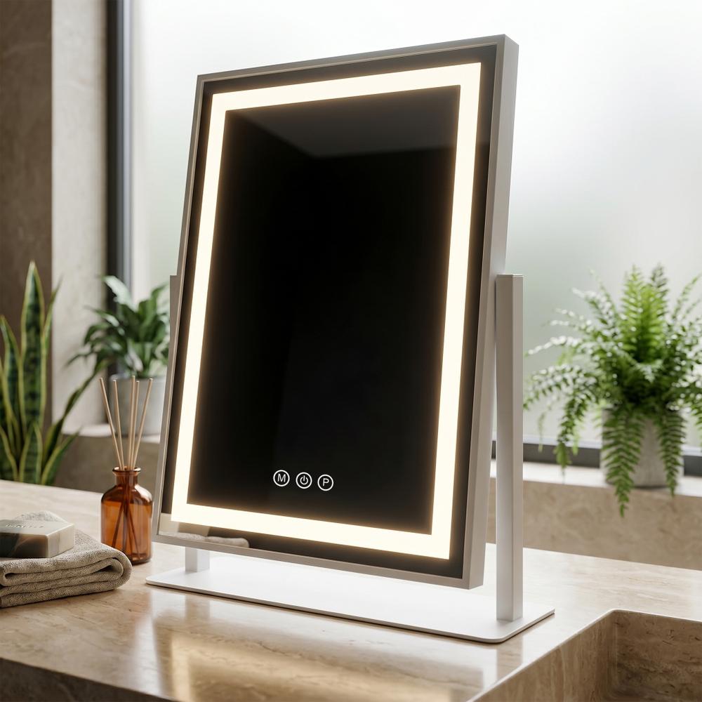 Lustro LED LUMI White 30x40cm