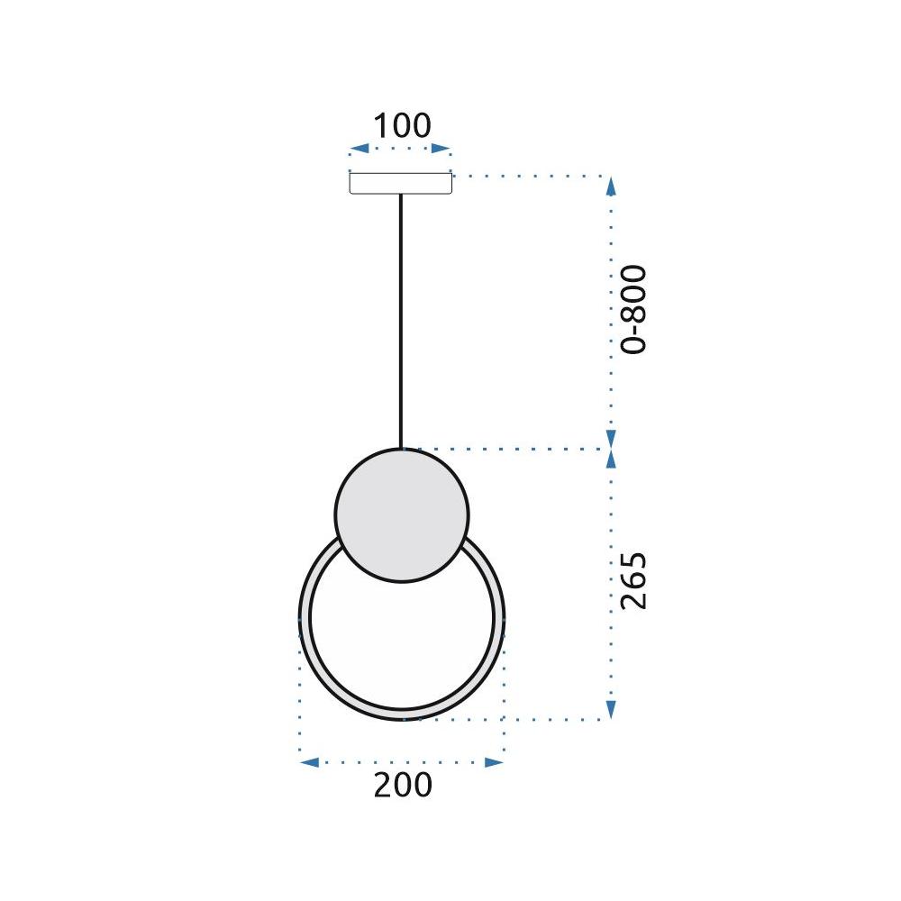 Deckenlampe LED APP852-CP BLACK