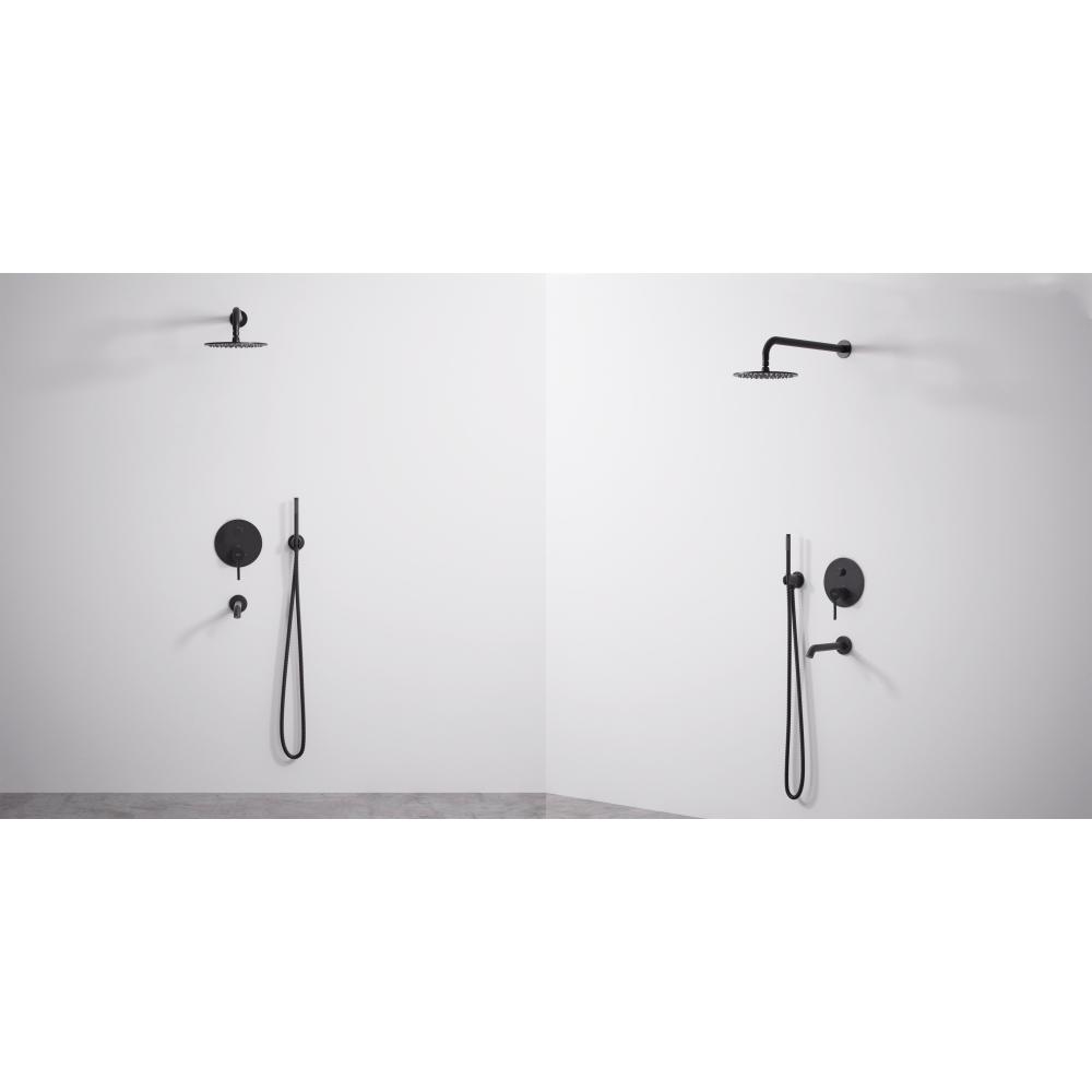 Colonne de douche-baignoire encastrée Rea Lungo Black + BOX