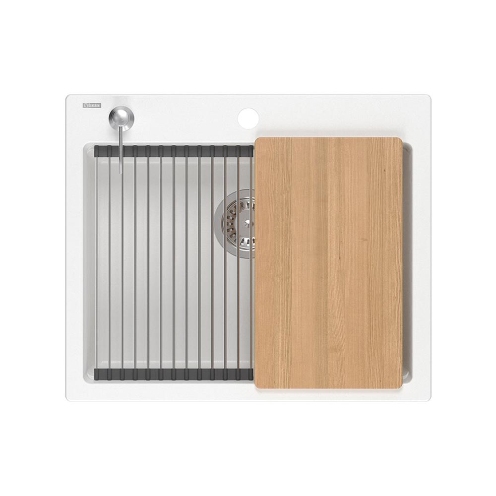 гранитная мойка KURT 110 WORKSTATION White