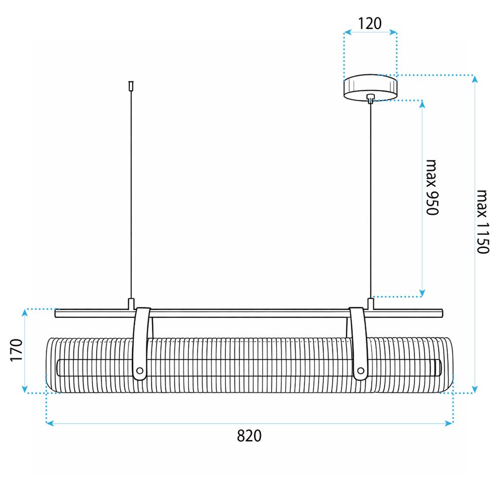 Lampa wisząca LED APP1796-CP Złota Szczotkowana