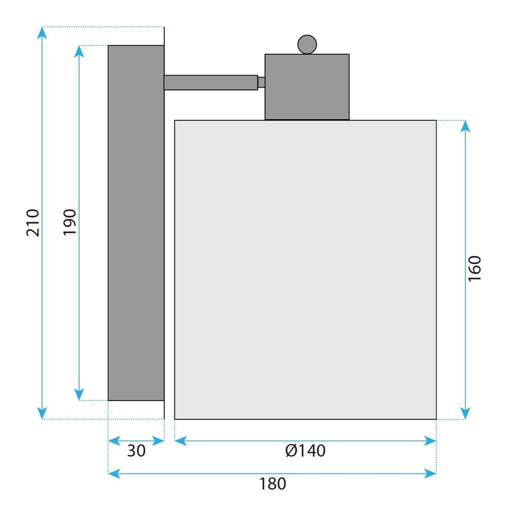 Світильник настінний APP1823-1W NATURE BLACK