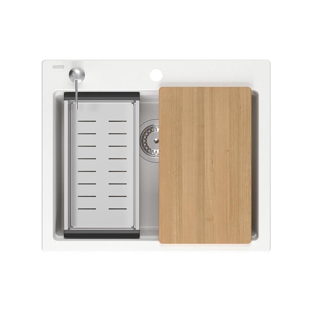 гранитная мойка KURT 110 WORKSTATION White