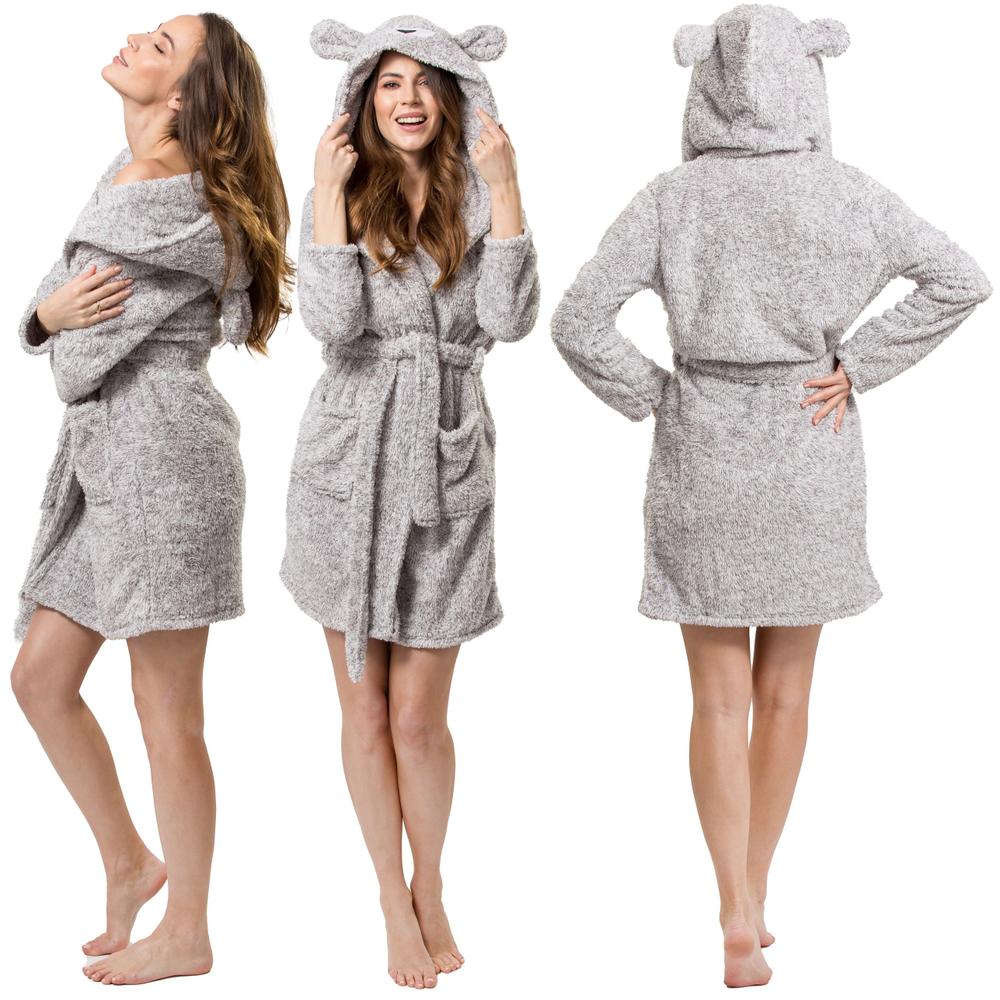Bathrobe Grey Bear L
