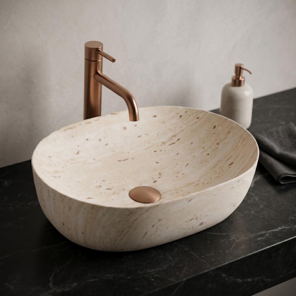 Amelia Travertine Classic 48 Lavatório de apoio brilhante