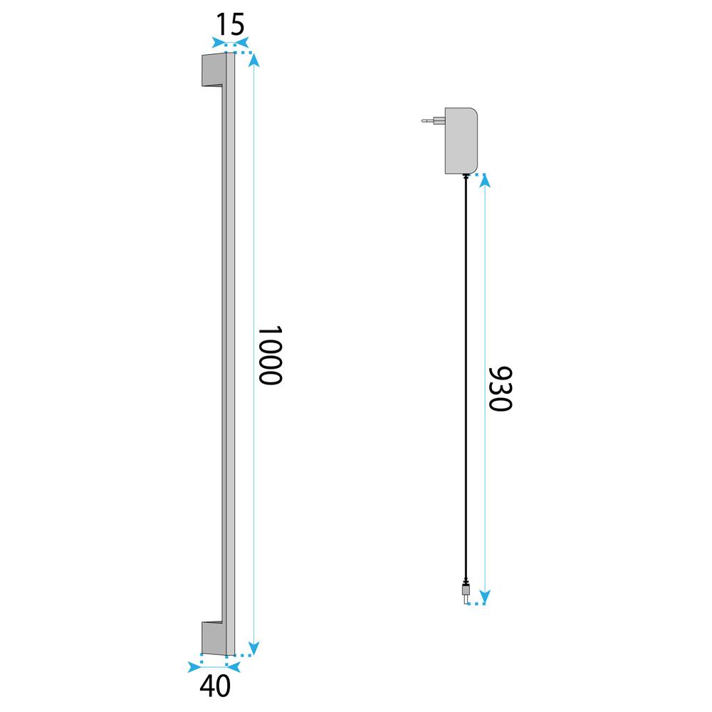 WANDLEUCHTE LED LHJ064-W 100cm BLACK