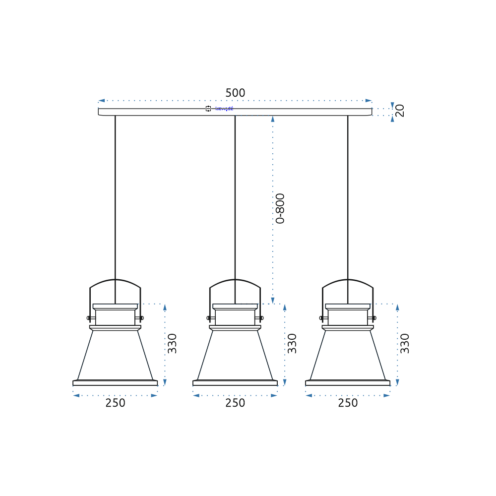 Deckenlampe ASTI AAA Black /Gold