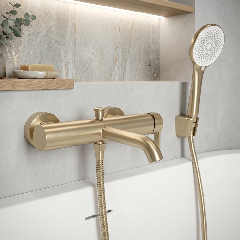 Baterie pentru cadă REA Ontario Side Brush Gold