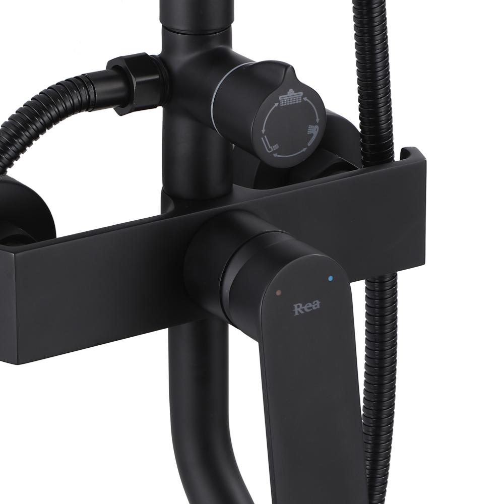 Sprchová sada REA HASS - matná černá