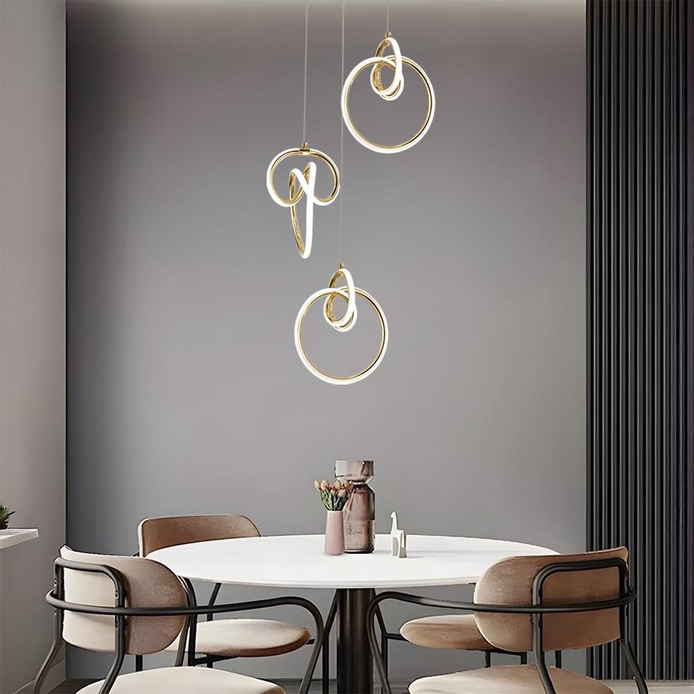 LED-Hängeleuchte G072-3CPR Gold