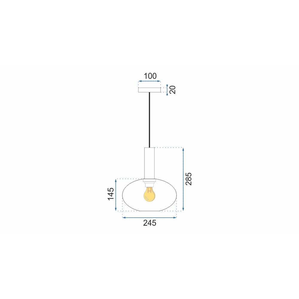 Hängelampe Glas Orange APP464-1CP
